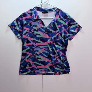 Yatta Golf Abstract Brushstroke Performance Polo Shirt